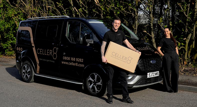 Andy and Grace with CELLER8 van