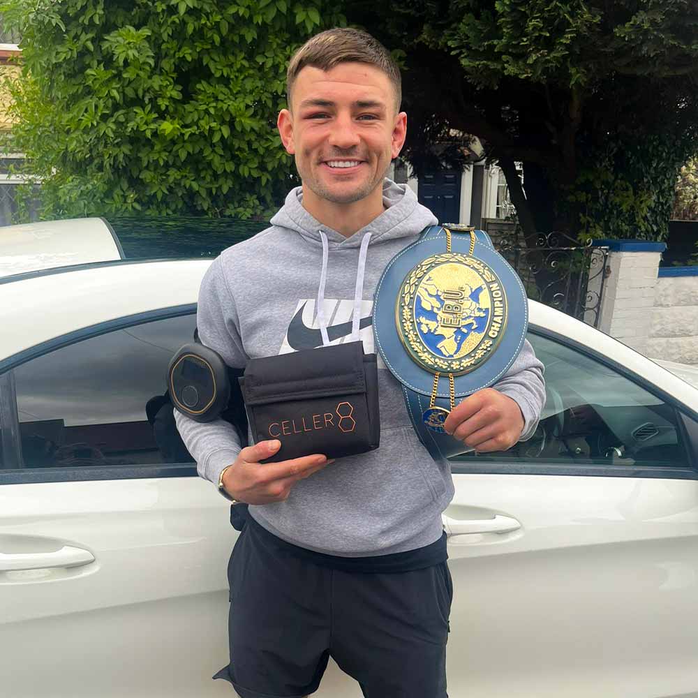 Sam Noakes holding CELLER8