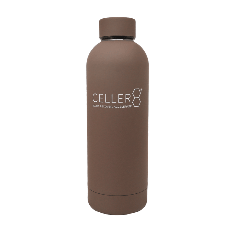 Brown CELLER8 water bottle