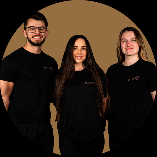 CELLER8 sales team - Grace, Alex and Eloise