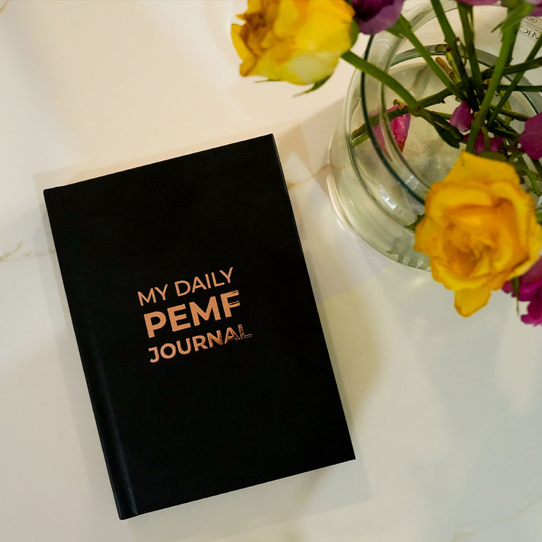 PEMF journal on kitchen side