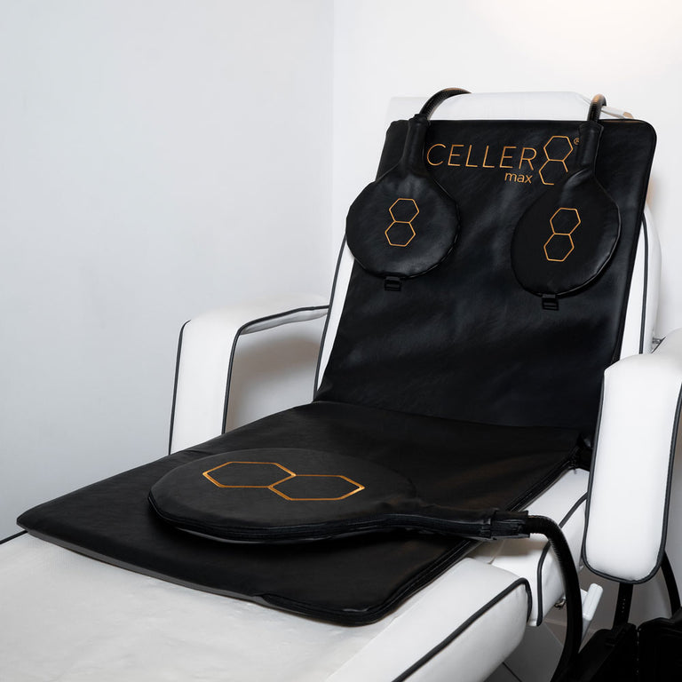CELLER8 max full body mat, large loop and dual small loop on therapy chair