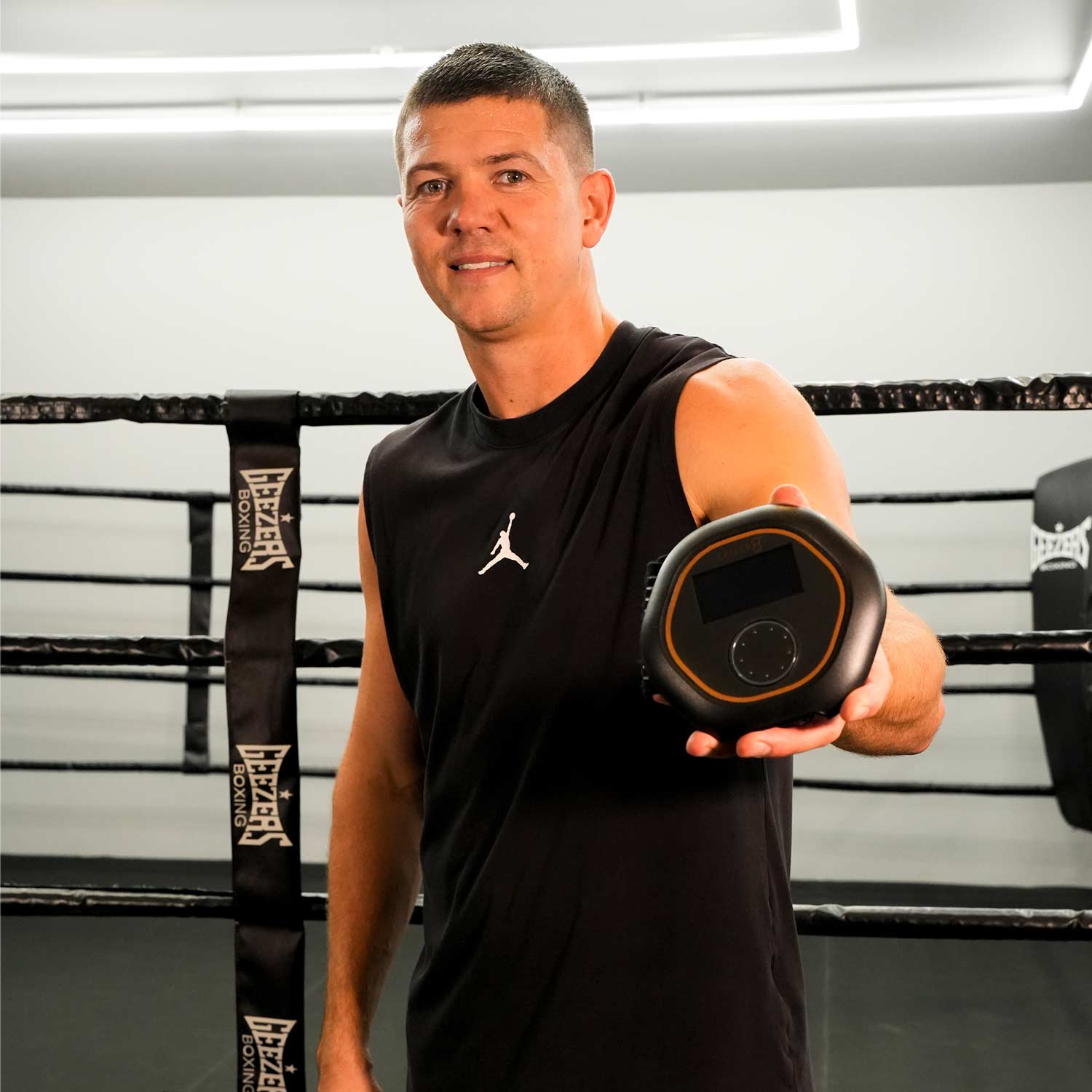 Luke Campbell holding CELLER8