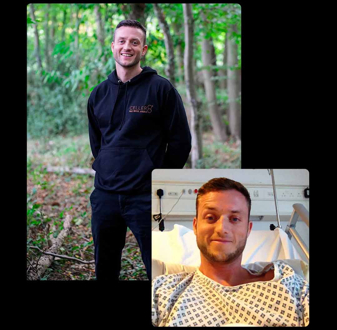 Andy now and him in hospital