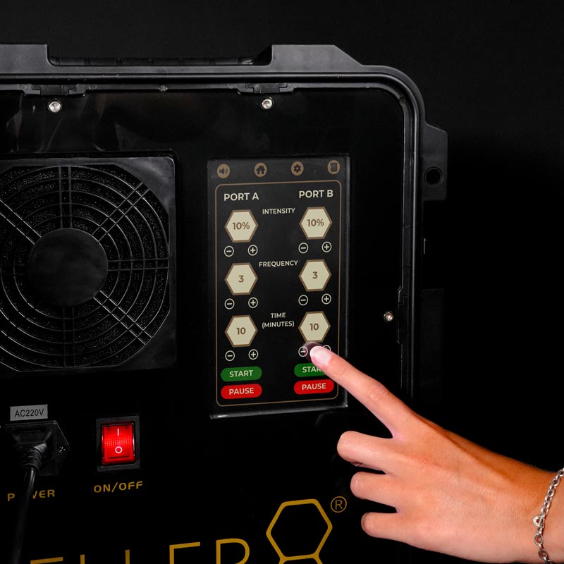 Setting up CELLER8 while strapped to arm